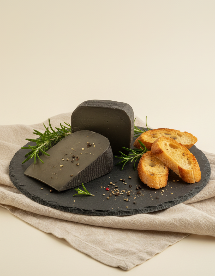 Formatge de vaca amb carbó i llimona 250g